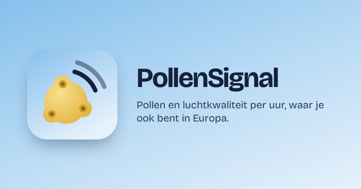Pollen Count Visual PollenSignal: hourly pollen and air quality, wherever you are in Europe